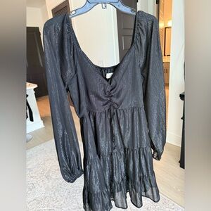Altar'd State Black Long Sleeve Dress